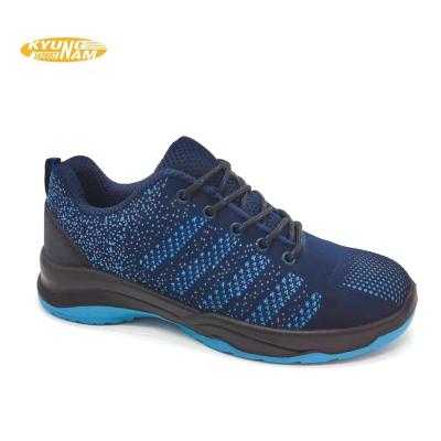 China Non Slip Safety Work Shoes Anti Slip High Quality Deep Blue Color Men Insurance Work Shoes for sale