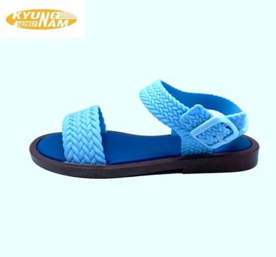 China Latest Fashion Trend Factory Direct Sales Ladies Sandals Designs Solid Color Flat Durable Anti-skid Women's Sandals for sale