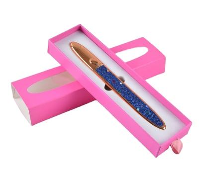 China Recyclable Cosmetic Packaging Recycled Pink Paper Boxes Printed Logo Pencil Eyeliner Glue Pen Drawer Box for sale