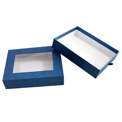 China Recyclable Custom Luxury Drawer Box With Clear Window For Underwear / Socks for sale