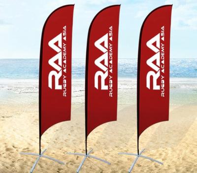 China Advertising Banners High Quality Custom Logo Feather Banner Advertisement Flag Display For Outdoor Beach for sale