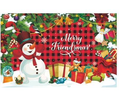 China Holiday Merry Christmas Folding Portable Customized Logo Scrolling With Picture Wall Background Photo Banner for sale