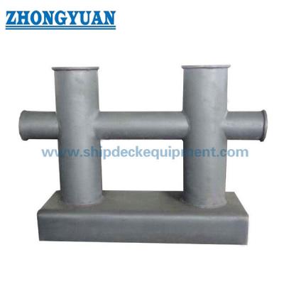 China GB/T 554 Welded Type Double Cross Bitt Bollard Ship Mooring Equipment Ship Mooring Equipment for sale