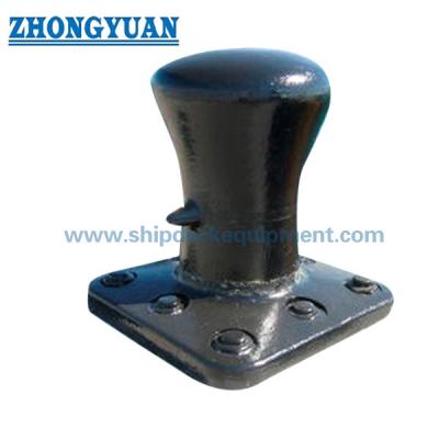 China Casting Steel Single Bitt Dock Bollard with Bolt Anchorage Ship Mooring Equipment for sale