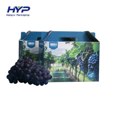 China Recyclable Custom Full Color Printed Stronger Cardboard Paper Dragon Grape Fruit Packaging Box for sale