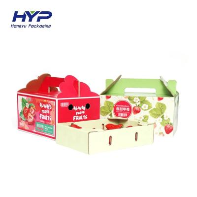 China Recyclable Custom Size Printing OEM Recyclable Foldable 5 Layers Corrugated Fruit Vegetable Storage Box Shipping Carton For Fruit for sale