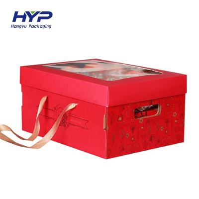 China New Design Recyclable Custom Folding Cardboard Large Corrugated Fruit Packaging Cardboard Paper Box For Mango Fruits And Vegetables for sale