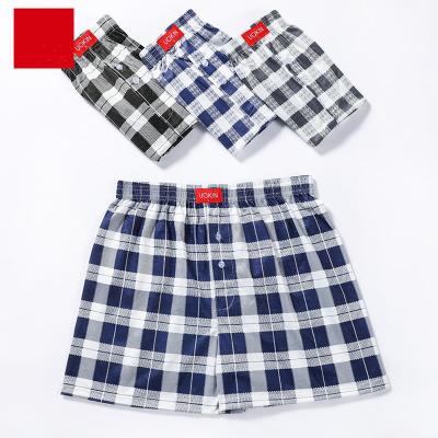 China Men Classic Big Size Basic Boxer Shorts Printing Polyester Summer Knit Woven Men Boxers Te koop