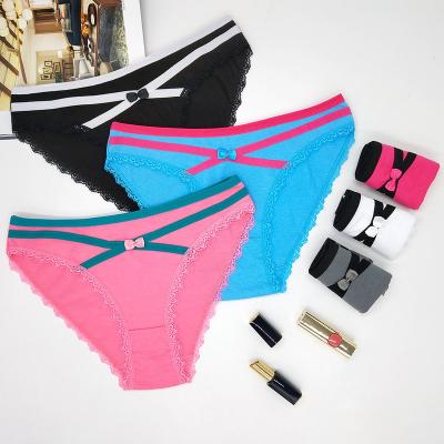 China Professional manufacturer customize stocked service high quality cheap underwear women cotton briefs for sale for sale