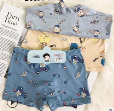 Cina 2~15 Years Boys Cartoon Underwear Boxer Cotton Underpants Children's Panties Soft Shorts Teens Kids Cotton Briefs in vendita