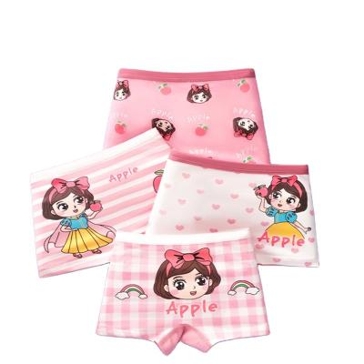 China Hot Fashion Pure Cotton Kids Panties Breathable Baby Girls Underwear Princess Printing Cotton Sweet Girls Boxer Briefs for sale