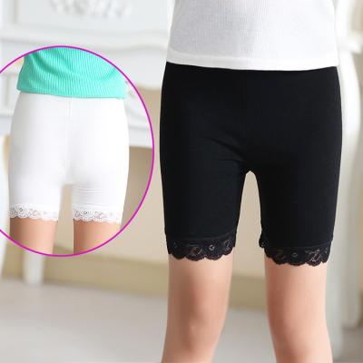 China Summer New Super Soft Girls Pants Anti Light Modal Breathable Safety Panties Stretchy Lace Student Girls Legging Shorts for sale