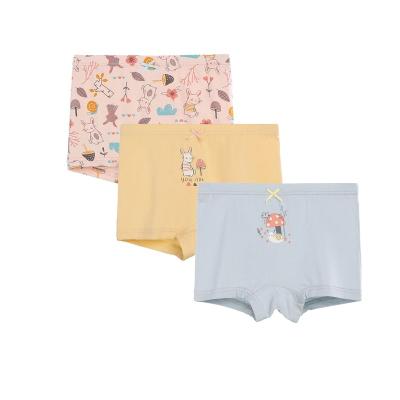 China Amazon Hot Sell Pure Cotton Girls Underwear Double Layer Crotch Breathable Little Girls Funny Panties with Printed Cartoon for sale