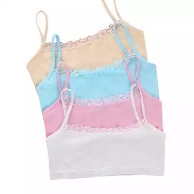 中国 Wholesale Single Layer Classic Solid Color Design Underwear Cotton Young Girl Bra From China 販売のため