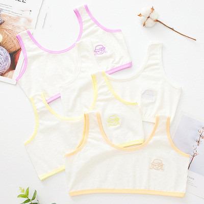 China Large size I-shaped sling vest girls developmental vest breathable and comfortable school young girl underwear bra for sale