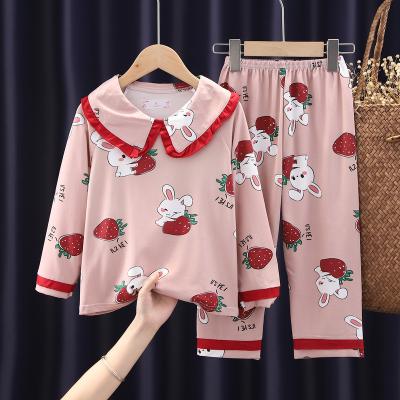 China New Arrival Spring Autumn Sleepwear Long Sleeve for Kids Pretty Cartoon 2 Piece Girls Pajamas Set Children's Sleeping wear for sale