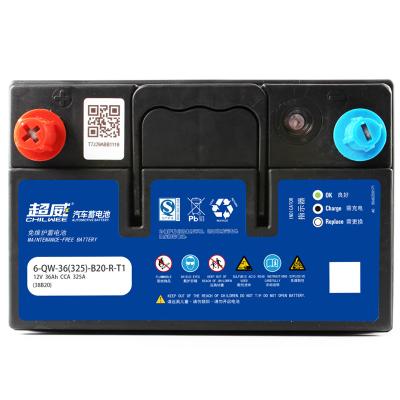 China Car Starting Chilwee Vehicle Start Stop Lead Acid Battery 12V-36AH T1 Terminal Maintenance Free Storage Battery for sale