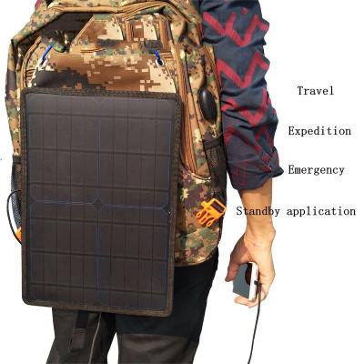 China High efficiency USB monocrystalline connector portable waterproof monorcrystalline solar pannle backpack outdoor upgrade for sale