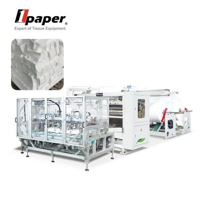 China 1200 stuks/min High Speed Embossed Folding Napkin Paper Serviette Tissue Making Machine Te koop