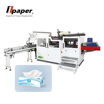 China Full Automatic Facial Tissue Paper Plastic Film Packing Machine with 8.87KW Power for sale