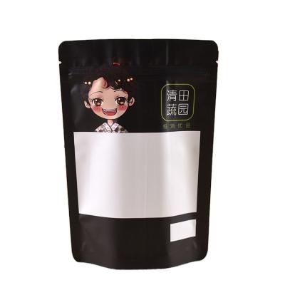 China Moisture Proof Matte Custom Printing Wholesale Black Aluminum Foil Food Packaging Zipper Lock for sale