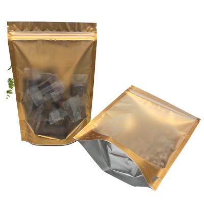 China High End Moisture Proof Custom Food Zipper Bag Custom Made Aluminum Foil Stand Self Seal Bag With Window for sale