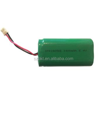 China LiFePO4 solar high quality rechargeable 18650 battery pack 6.4V 1400mAh for sale