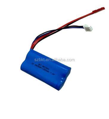 China RC Toys Rechargeable Li-ion Battery 2S1P 7.3v 1100mah 7.4V High Rate Li-ion Battery Pack for sale