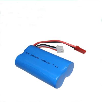 China BKT 7.4V 1300mAh 18650 lithium battery for 18650 power supply for sale