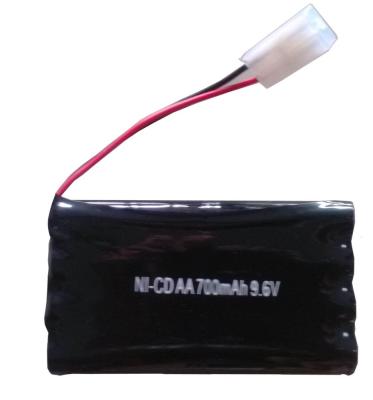 China Toys AA 9.6V 700mah Ni-MH Battery Pack 9.6V Ni Cd Battery for sale