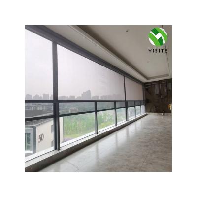 China YST Sun Protection Zipper Track UV Roller Shades Shades Motorized Outdoor UV-Protection Roller Shade Roller Shades for Outdoor for sale