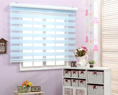 China Zebra Roller Shade Rainbow Fabric Bead Chain Window Shade Style Zebra Shades Day And Night Light Filtering Soft Sheer Horizontal Shades for sale