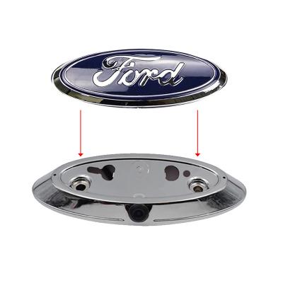 China 600tvl Waterproof Tailgate Wired Car Reversing Cvbs Rear Logo Badge Handle Camera For Ford Pickup F Series Auto Emergency Parking for sale