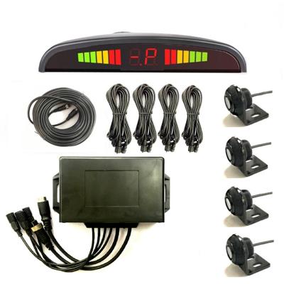 China Ultrasonic Led Transceiver Integration Display Radar Detector Reversing Waterproof Blind Spot Detection 4 Probes Bus Ip67 Truck Parking Sensor System for sale