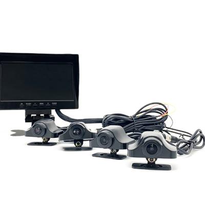 China 4 Ways Triglyceride Function 7 Inch 4 Channel AHD Rear View VCR Security CCTV Bus Truck Camera System for sale