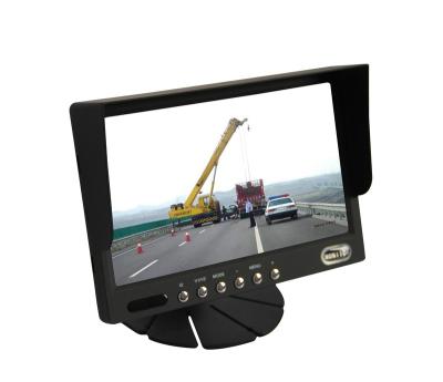 China RGB 7 Inch 4 Channel Split TFT Color Screen Rear View Security Camera Car Monitor With Shade for sale