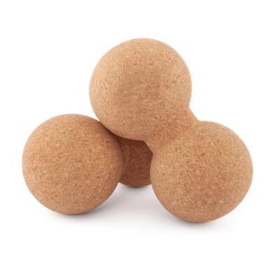 China 2021 100% Eco-friendly Material Eco-friendly Cork Balls Massage Peanut Ball Corks For Muscle Relaxation for sale