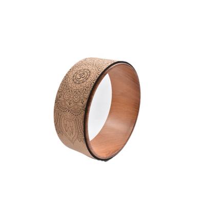 China Universal Hot Sale Premium Quality Multiple Benefits 100% Natural Cork Yoga Wheel for sale