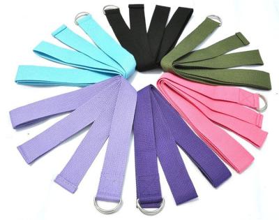 China Lightweight Adjustable Grip Safely Other Longer Accept Woven Stretch Yoga Strap Belt Custom With Logo for sale