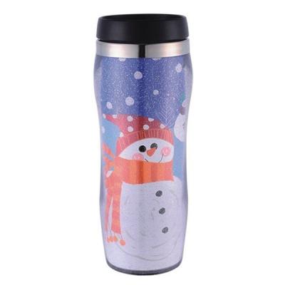 China Viable Cheap Double Wall Plastic Advertising Water Bottle For Gift for sale