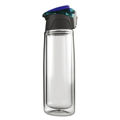 China Double Layer Sustainable Durable Plastic Tumbler , Transparent Double Wall Plastic Water Bottle for sale