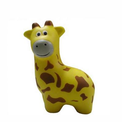 China Custom Europe Anti Stress Pu Europe Foam Giraffe Relivers Toys for sale