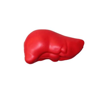 China Artificial Artificial Custom PU Foams Anti Stress Liver Shaped Toys for sale