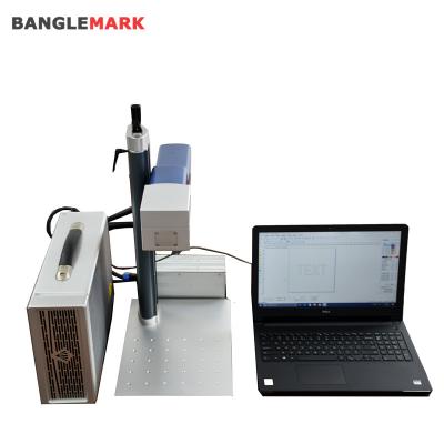 China Laser marking portable 20w fiber yag laser marking machine used for pigeon bird/ring/sheep leg bands ear mark for sale