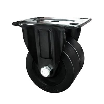 China Mall Wholesales 40/50/65/75mm Lower Grade Casters Nylon Industrial Casters In Double Size for sale