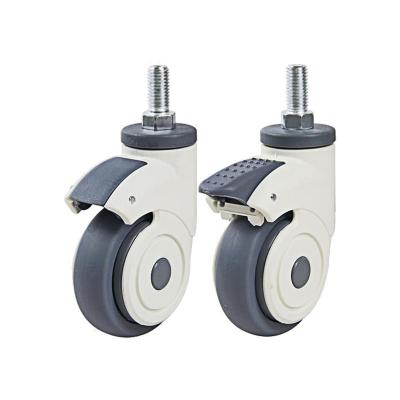 China PIVOT Plastic Swivel Medicine Trolley Caster Wheel Furniture Caster Silent Office Caster for sale