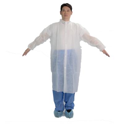 China High Quality Anti-static Uniform White Lab Coat PP Cotton Cheap Disposable Custom Made Hospital Lab Coats for sale