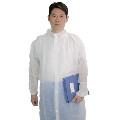 China Free Samples Doctor Anti-Static Disposable Lab Coat PP Custom Disposable Nonwoven Lab Coat for sale