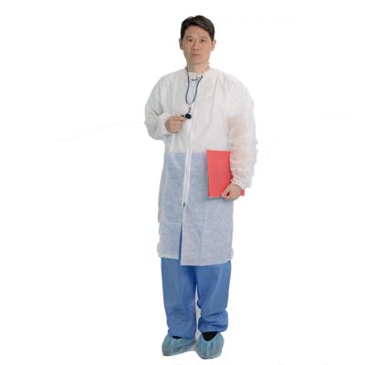 China 2021 hot sale anti-static disposable dental nonwoven white coat lab coat disposable lab coat lab coat for sale