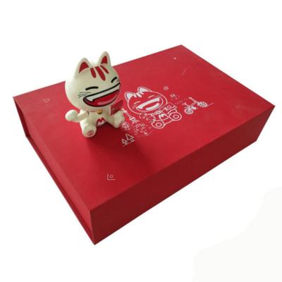 China Recycled Materials Eco Friendly Custom Logo Printed Red Luxury Rigid Recycle Mom Gift Box Magnetic Gift Box for sale